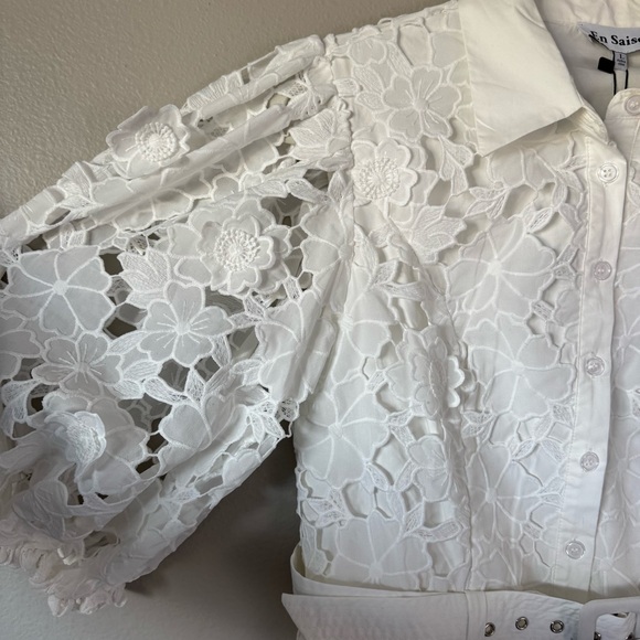 En Saison Ottis Cutwork Floral Mini Dress - Picture 4 of 8